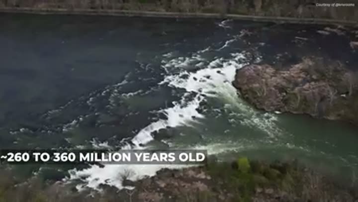 Ancient river rapids, dating back 260 to 360 million years, showcase Virginia's geology.
