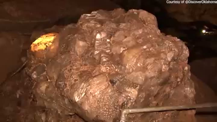 Stunning crystal formations found within Oklahoma's hidden underground cave systems.