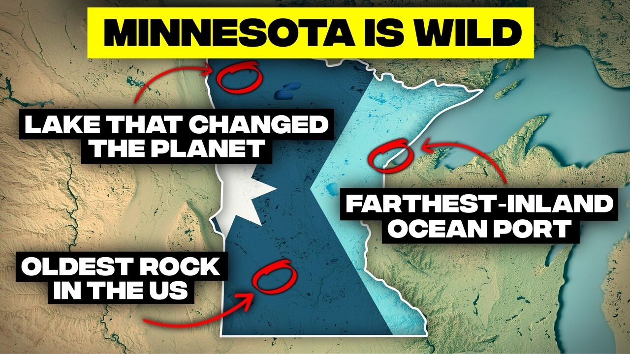 Minnesota's wild geography: ancient rocks, vast lakes, and unique ports.