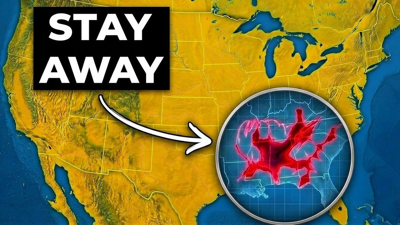 A map of the US, hinting at hidden dangers and extreme depths.